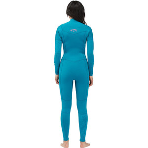 2022 Billabong Womens Synergy 5/4mm Chest Zip Wetsuit C45G51 - Blue Lagoon